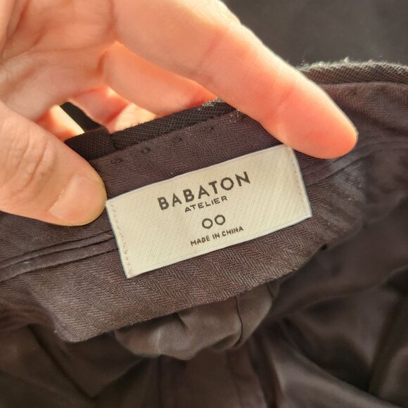 Babaton Aritzia New Agency Pants (Re)ssential Black Wool Trousers Straight 00 - Picture 6 of 8